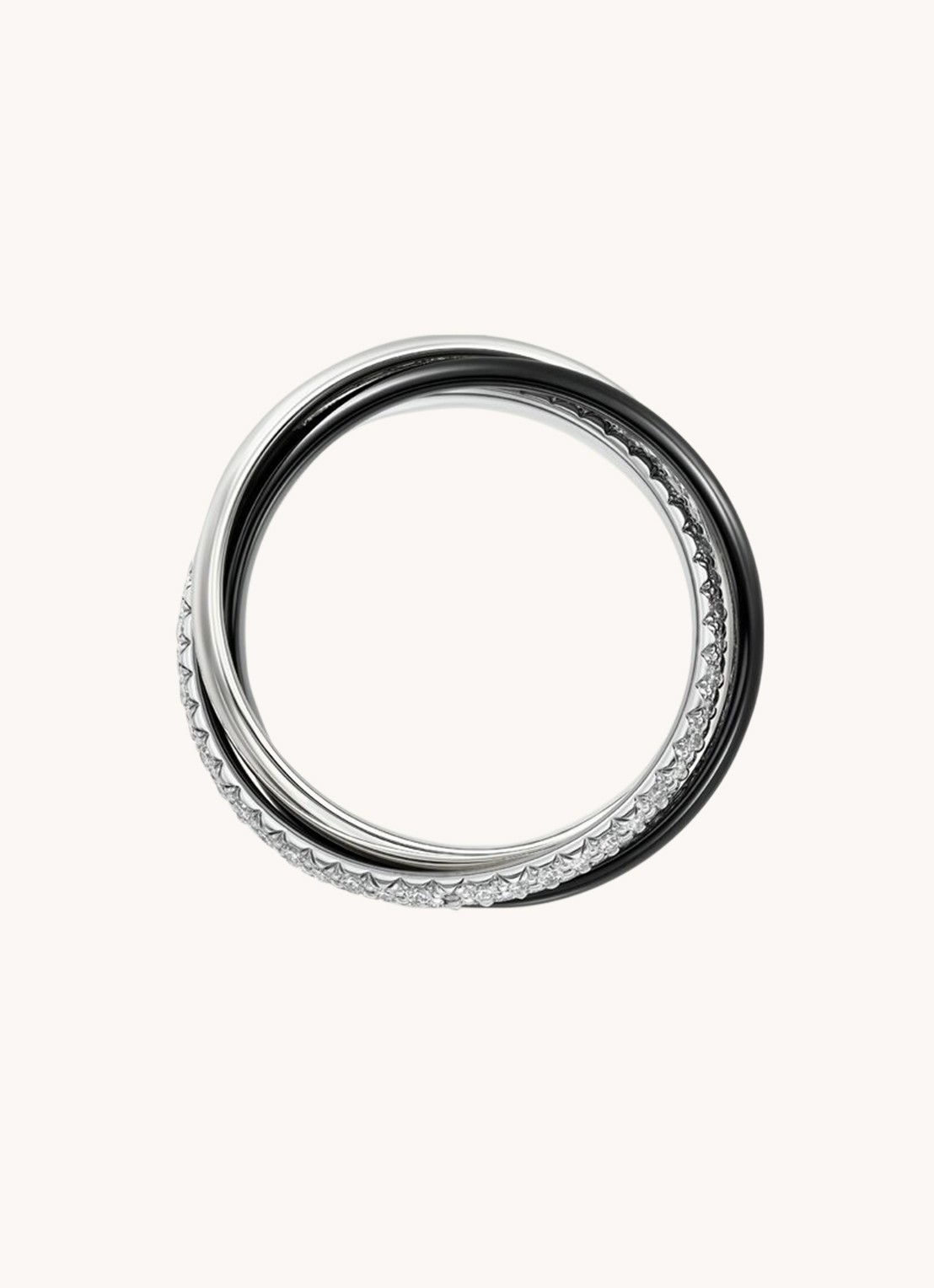 Cartier Trinity ring small van 18 karaat witgoud met diamant CRB4235400 - detail 6 witgoud