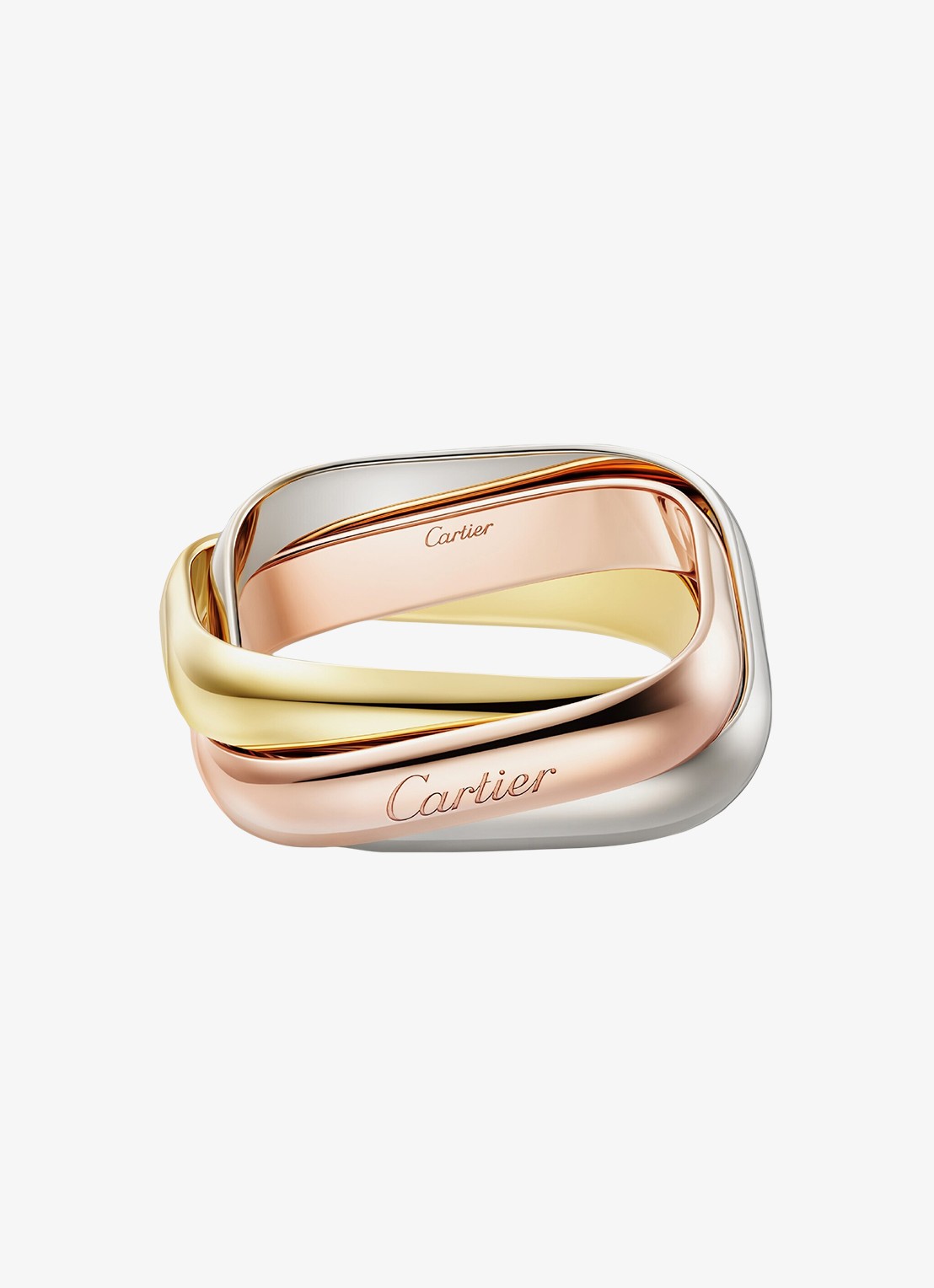Cartier Trinity ring van 18 karaat rosé-, wit-, en geelgoud CRB42406 - voorkant 7 multicolor
