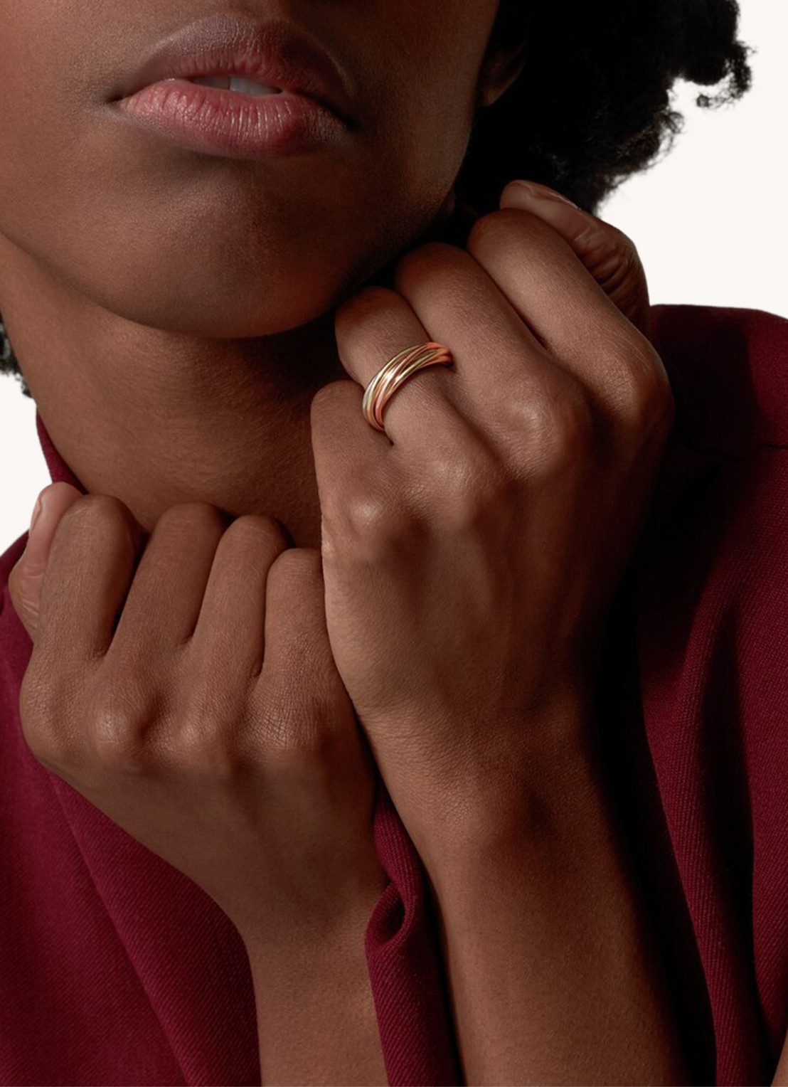 Cartier Trinity ring - voorkant 7 multicolor