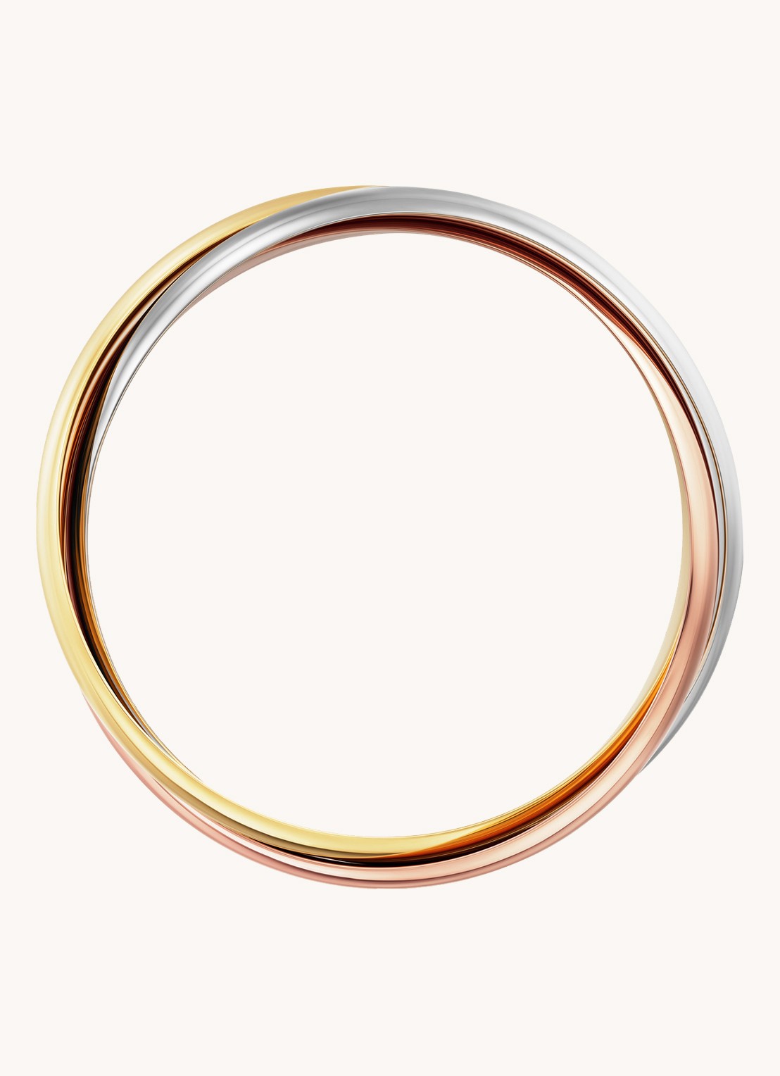 Cartier Trinity XL bangle van 18 karaat geel- rosé - en witgoud CRB6077919 - detail 4 goud