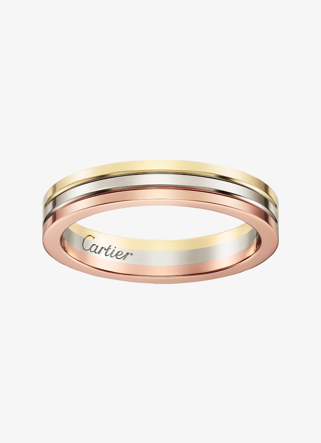 Cartier Vendome Louis Cartier trouwring, van 18 karaat rosé-, wit-, en geelgoud CRB4052200 - voorkant 6 goud