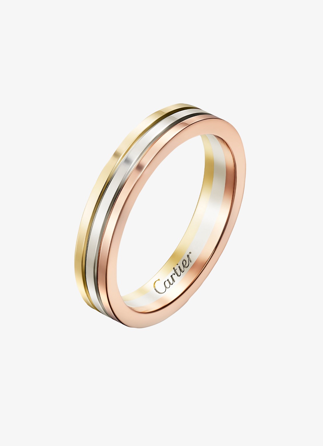 Cartier Vendome Louis Cartier trouwring, van 18 karaat rosé-, wit-, en geelgoud CRB4052200 - voorkant 7 goud
