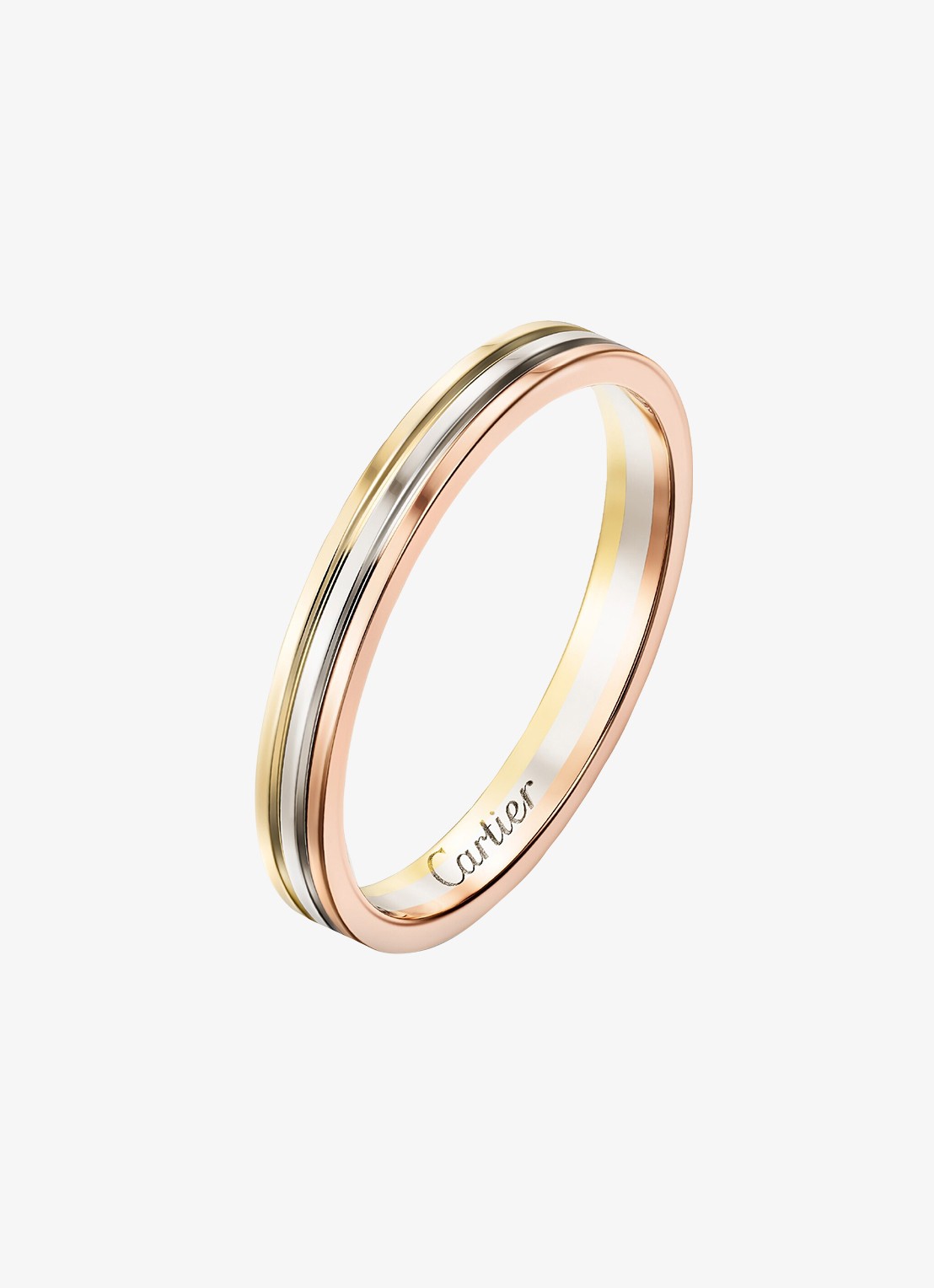 Cartier Vendome Louis Cartier trouwring, van 18 karaat rosé-, wit-, en geelgoud CRB4209900 - achterkant 6 goud