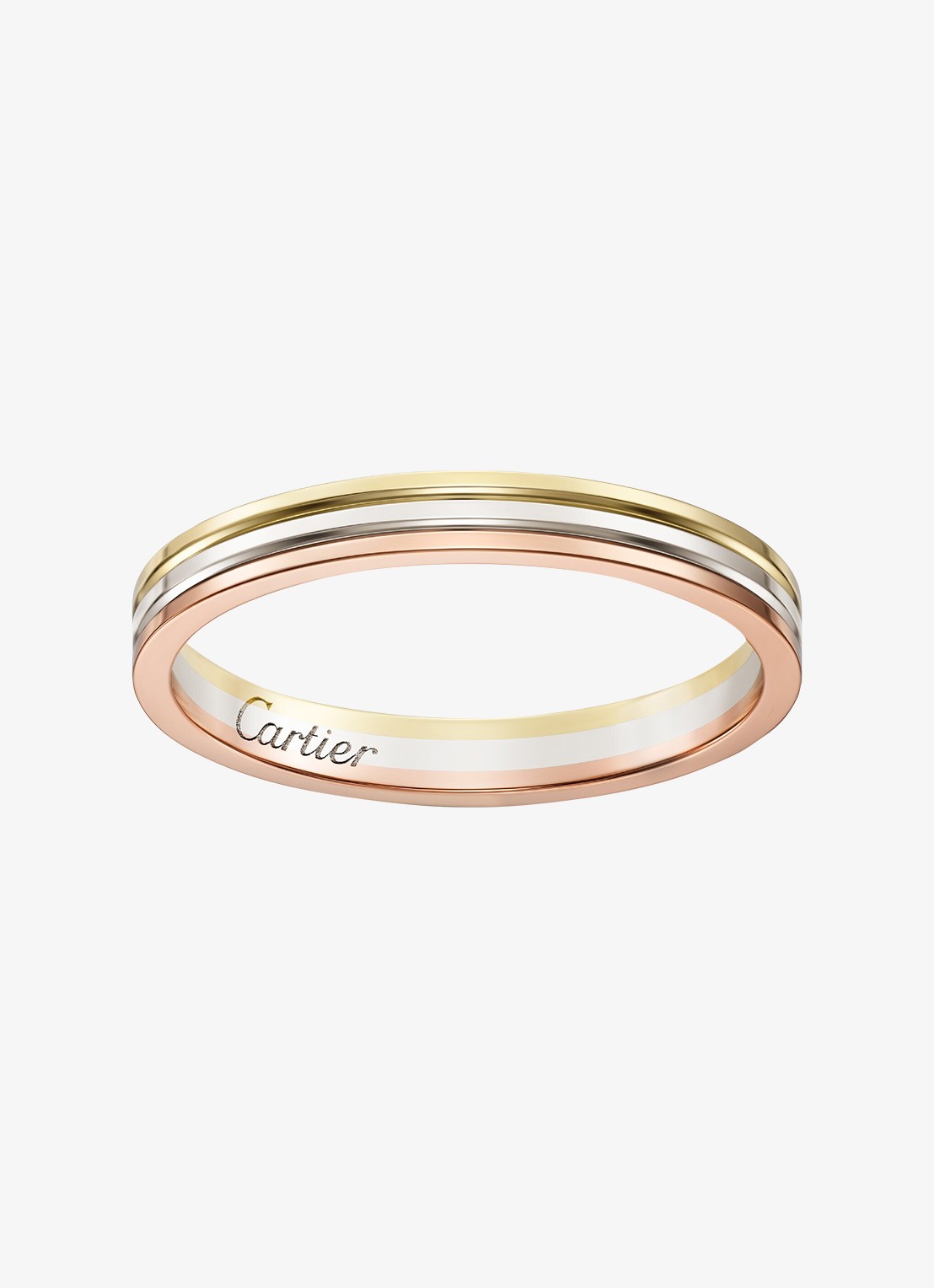 Cartier Vendome Louis Cartier trouwring, van 18 karaat rosé-, wit-, en geelgoud CRB4209900 - voorkant 7 goud