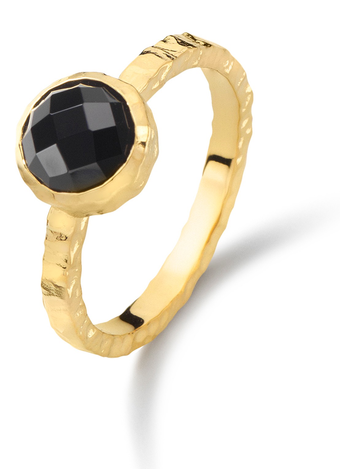 Casa Jewelry Amalfi Onyx ring verguld - voorkant 2 goud