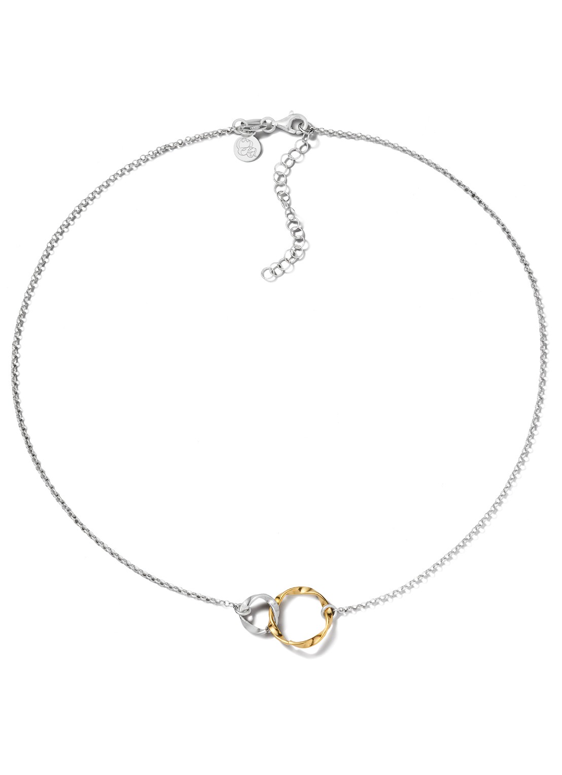 Casa Jewelry Arezzo Bicolor ketting van zilver - voorkant zilver