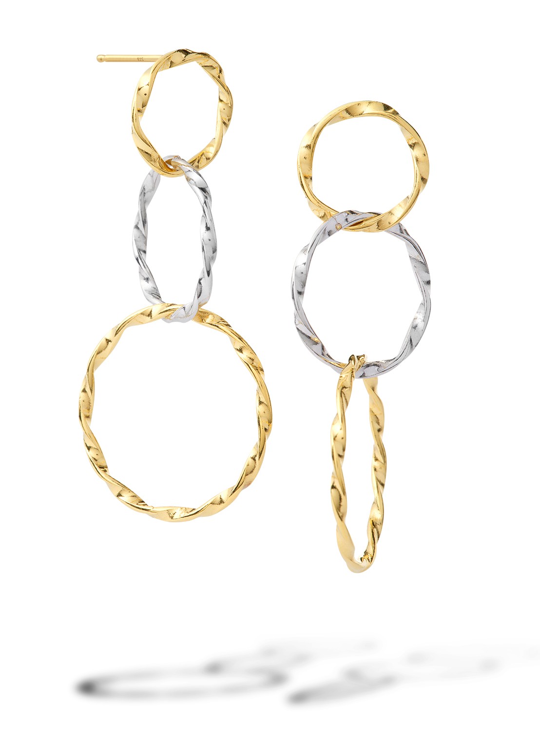Casa Jewelry Arezzo Max oorstekers verguld - voorkant goud