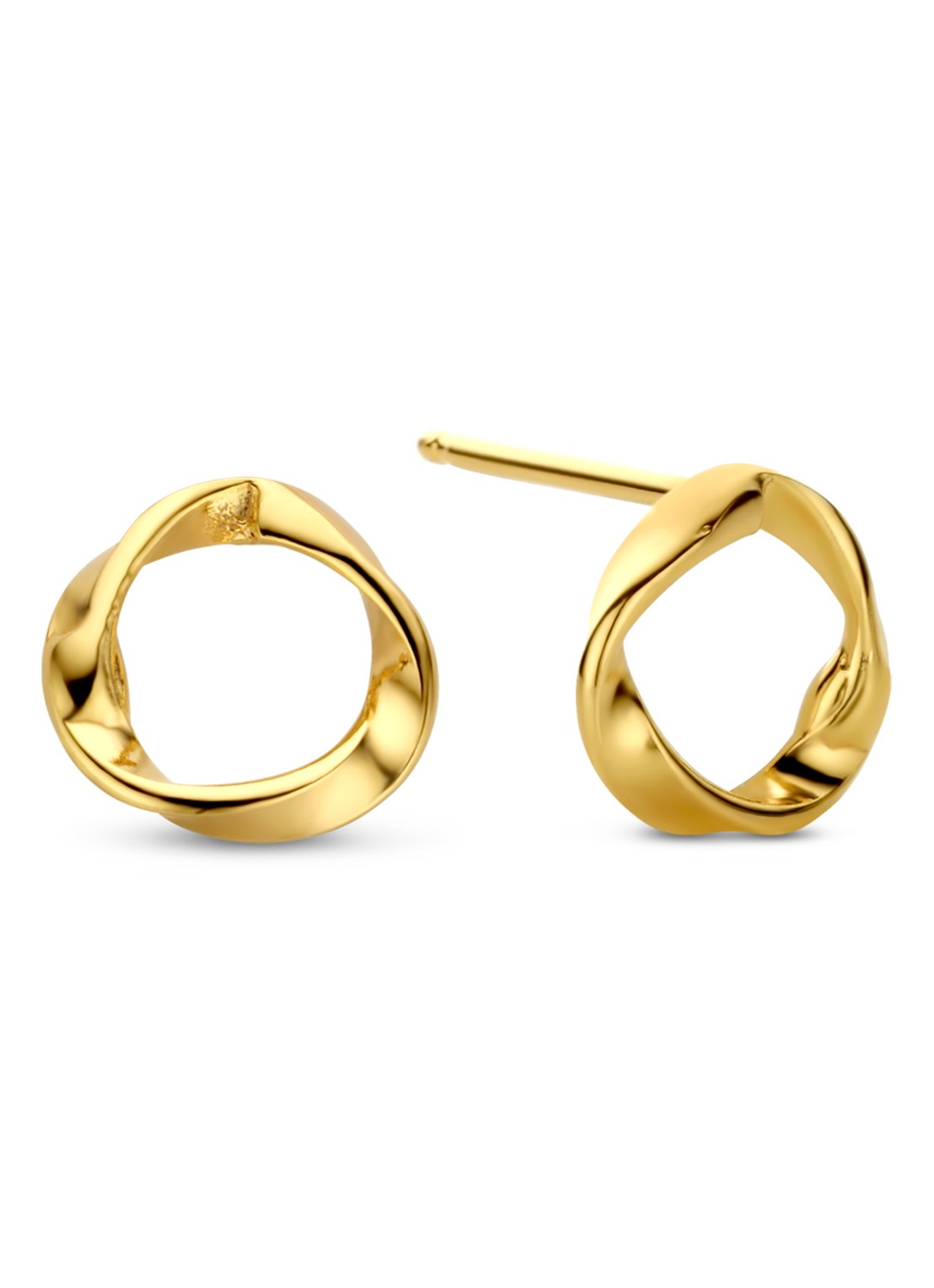 Casa Jewelry Arezzo oorknopjes verguld - voorkant goud
