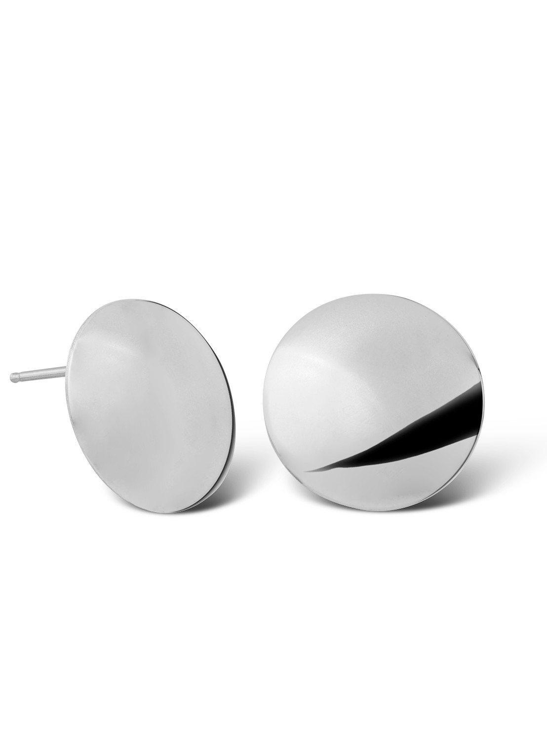 Casa Jewelry Balloon oorstekers van zilver - voorkant zilver