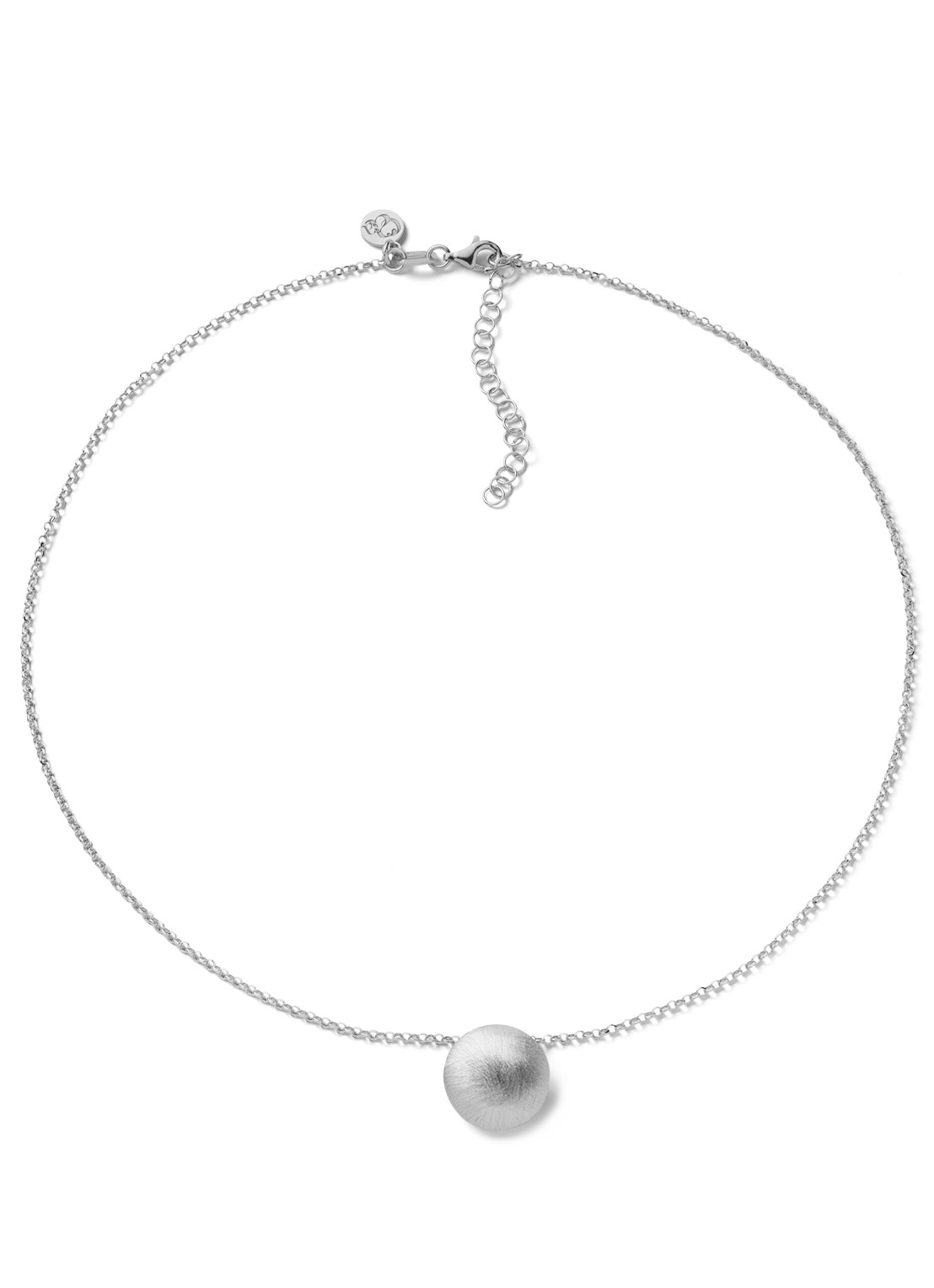 Casa Jewelry Balloon Satin ketting van zilver  - voorkant zilver