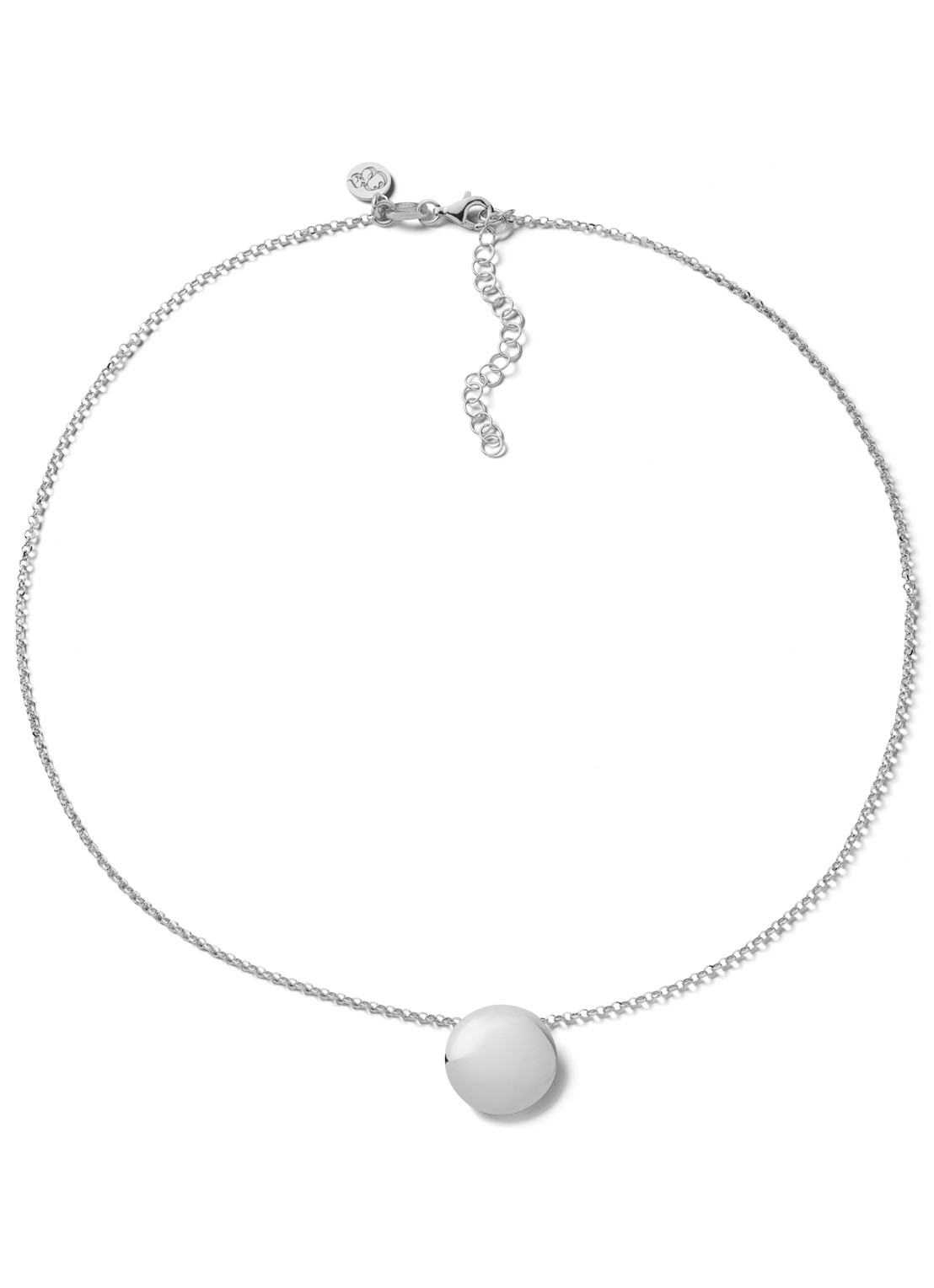 Casa Jewelry Balloon Shiny ketting van zilver  - voorkant zilver