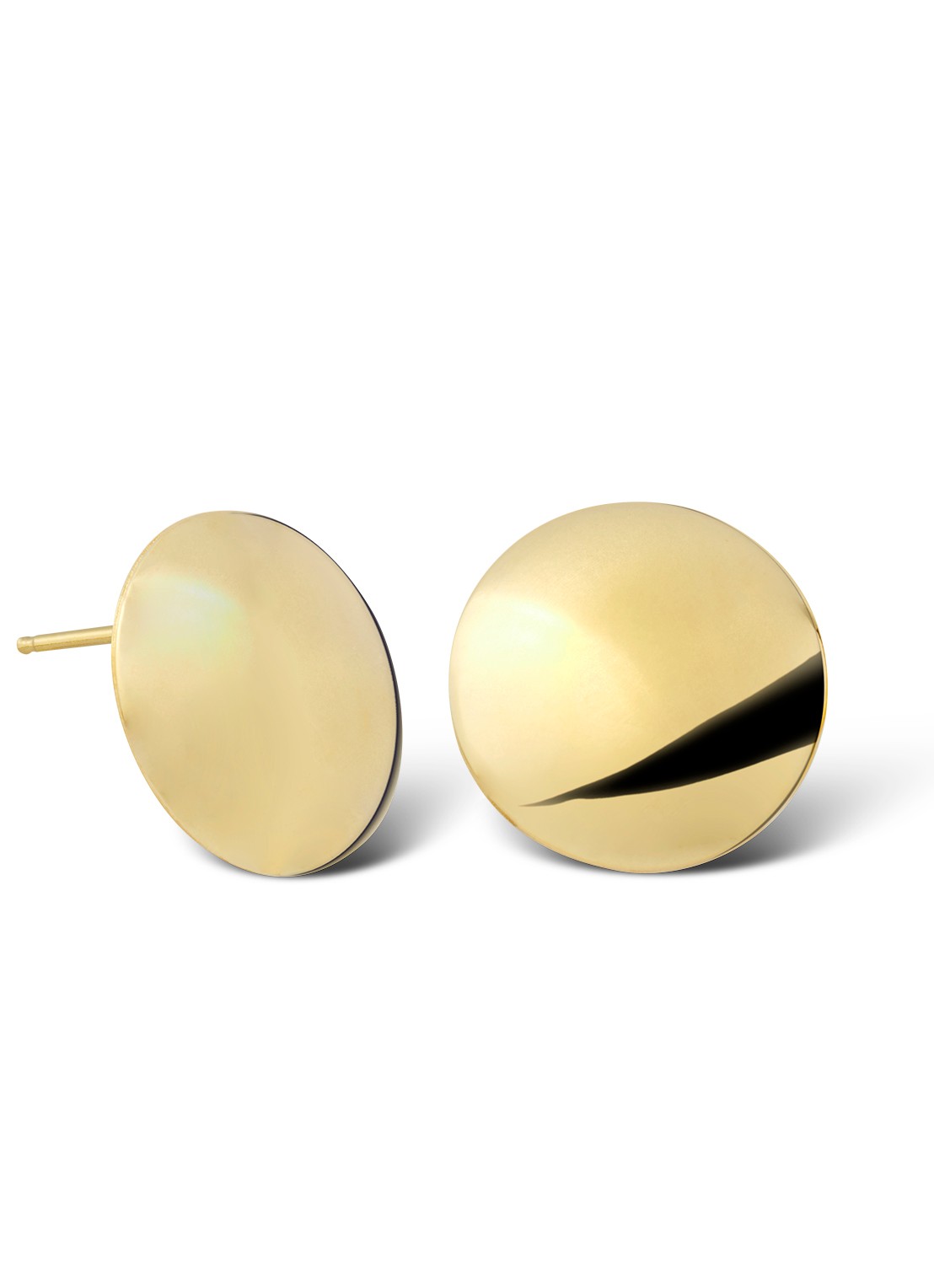 Casa Jewelry Balloon Shiny oorstekers verguld - voorkant goud