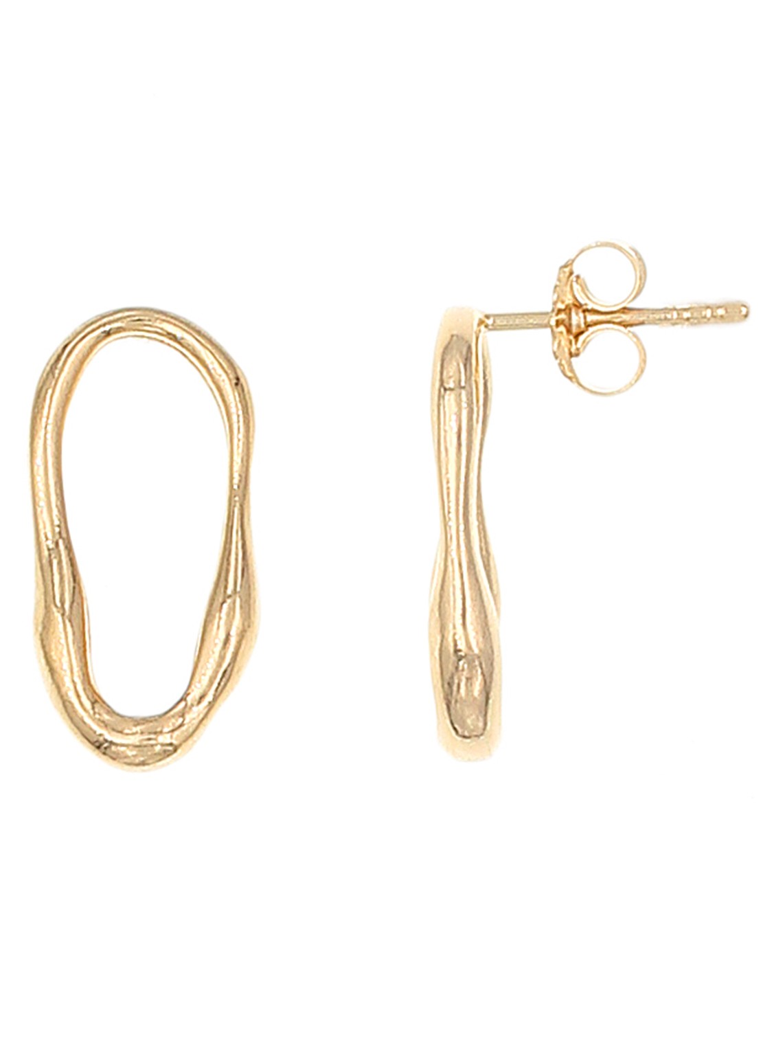 Casa Jewelry Bambu oorstekers verguld - voorkant goud