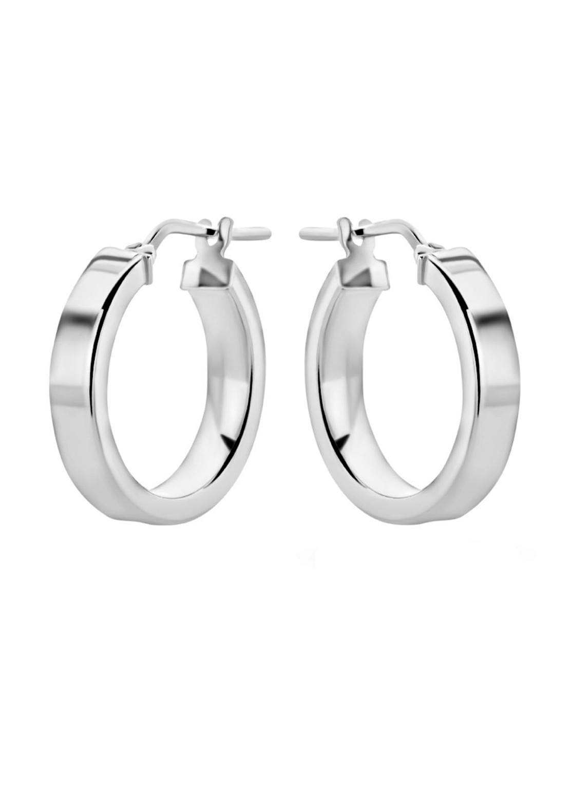 Casa Jewelry Banda S oorringen van zilver - voorkant zilver