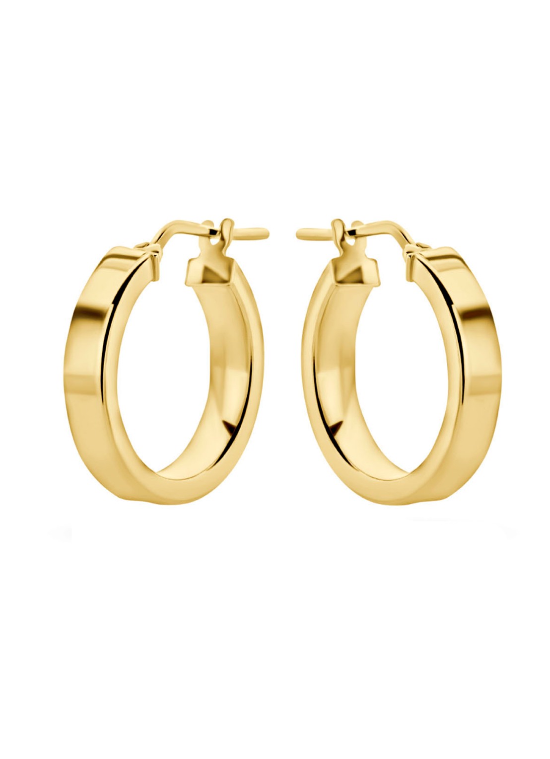 Casa Jewelry Banda S oorringen verguld - voorkant goud