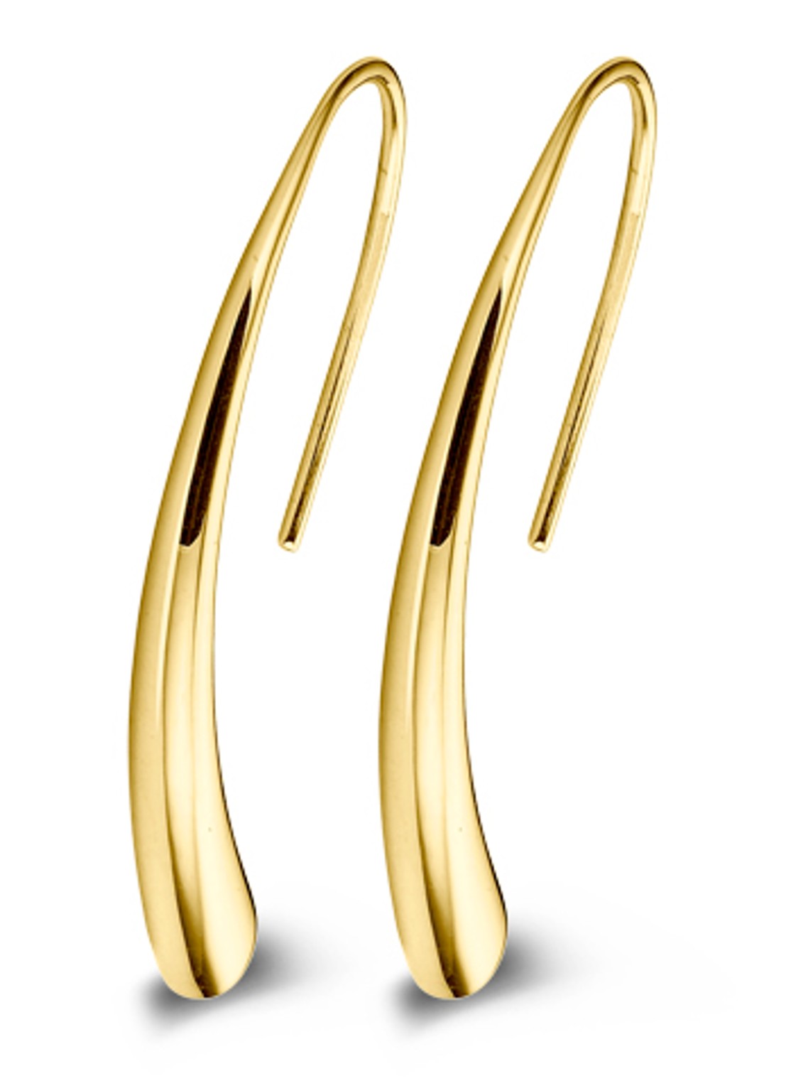 Casa Jewelry Bender oorhangers verguld - voorkant goud