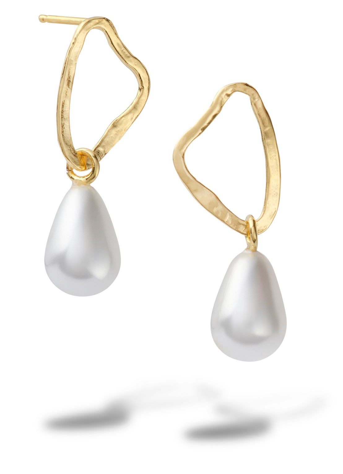 Casa Jewelry Bob oorhangers verguld  - voorkant goud