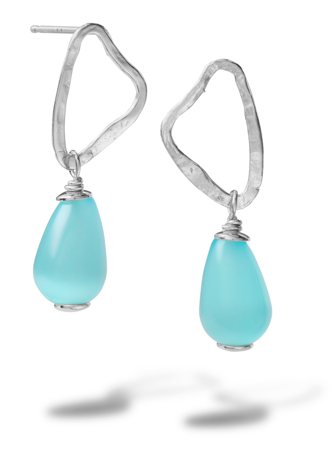 Casa Jewelry Bob oorstekers van zilver  - voorkant zilver