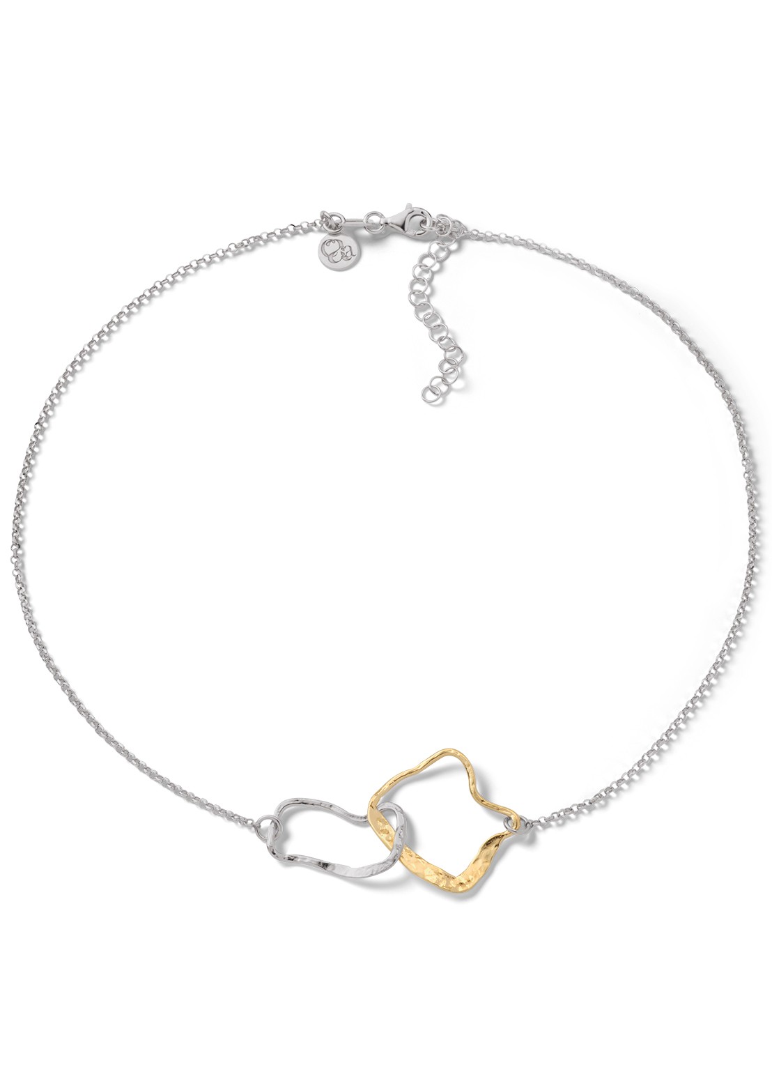 Casa Jewelry Bob Ross Bicolor ketting van zilver  - voorkant zilver
