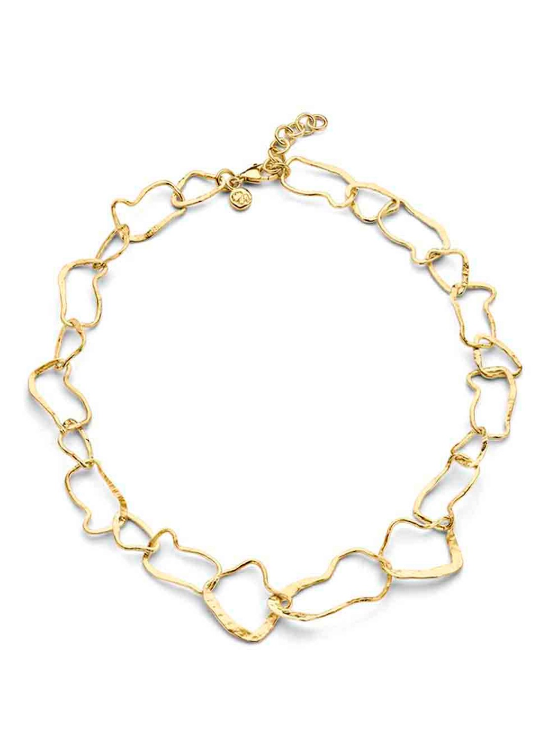 Casa Jewelry Bob Ross ketting verguld  - voorkant goud