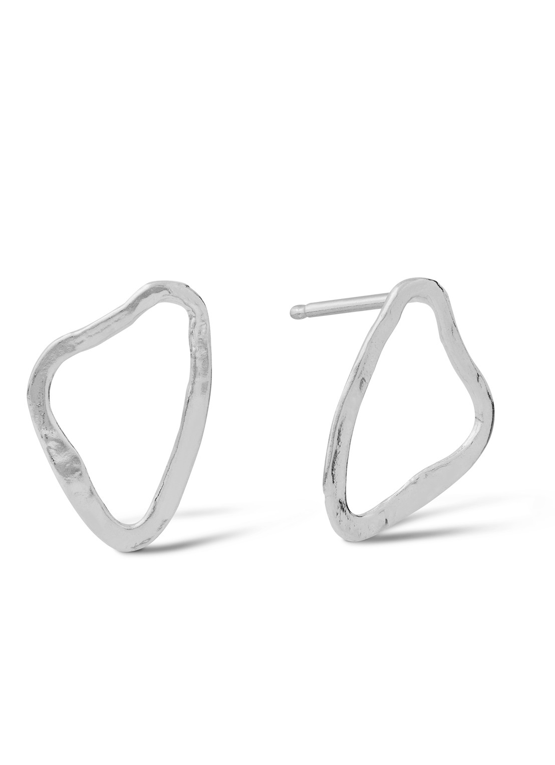 Casa Jewelry Bob Ross oorstekers van zilver  - voorkant zilver