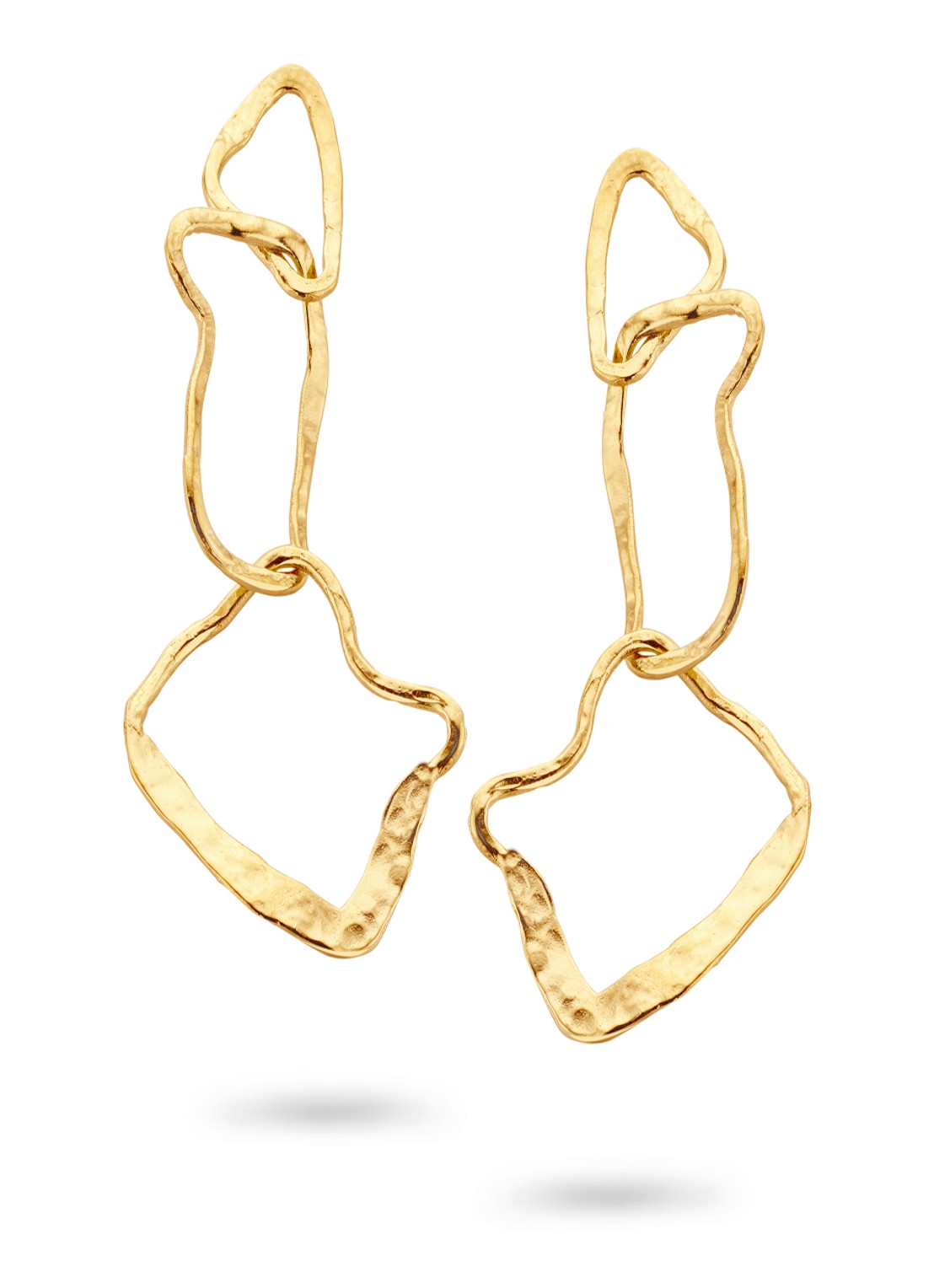 Casa Jewelry Bob Ross oorstekers verguld - voorkant goud