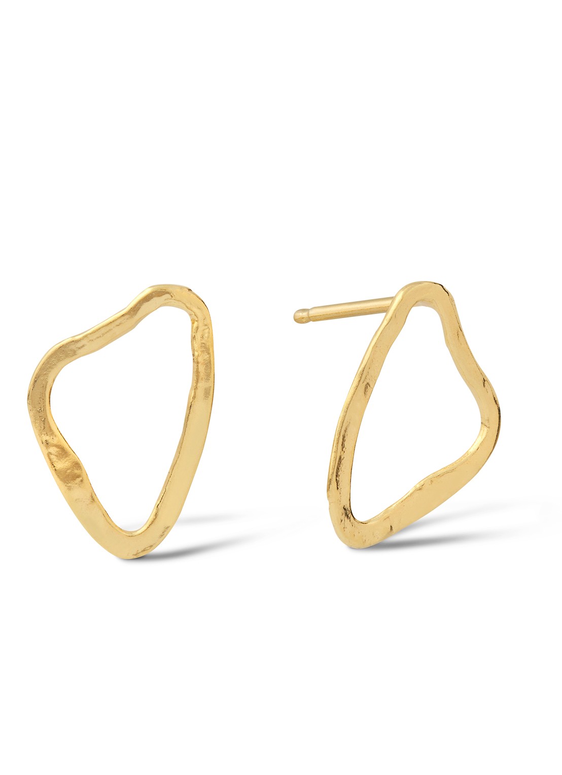 Casa Jewelry Bob Ross oorstekers verguld - voorkant goud