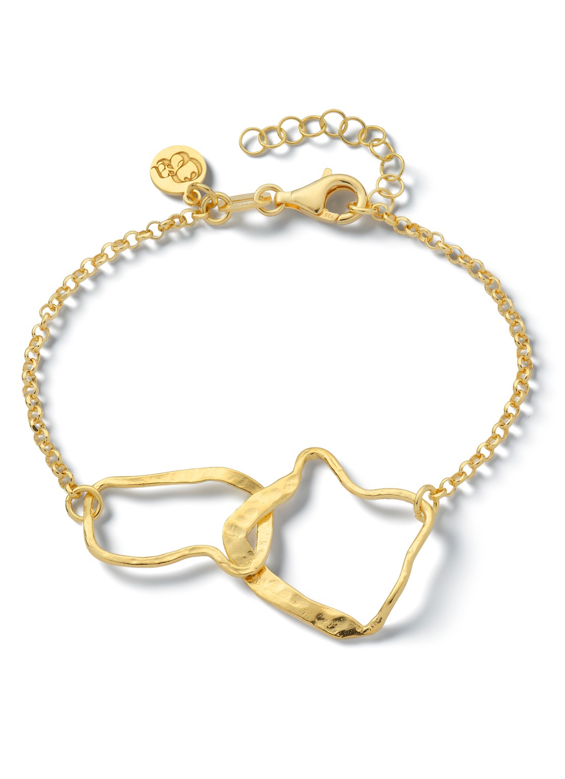 Casa Jewelry Bob Ross S armband verguld - voorkant goud