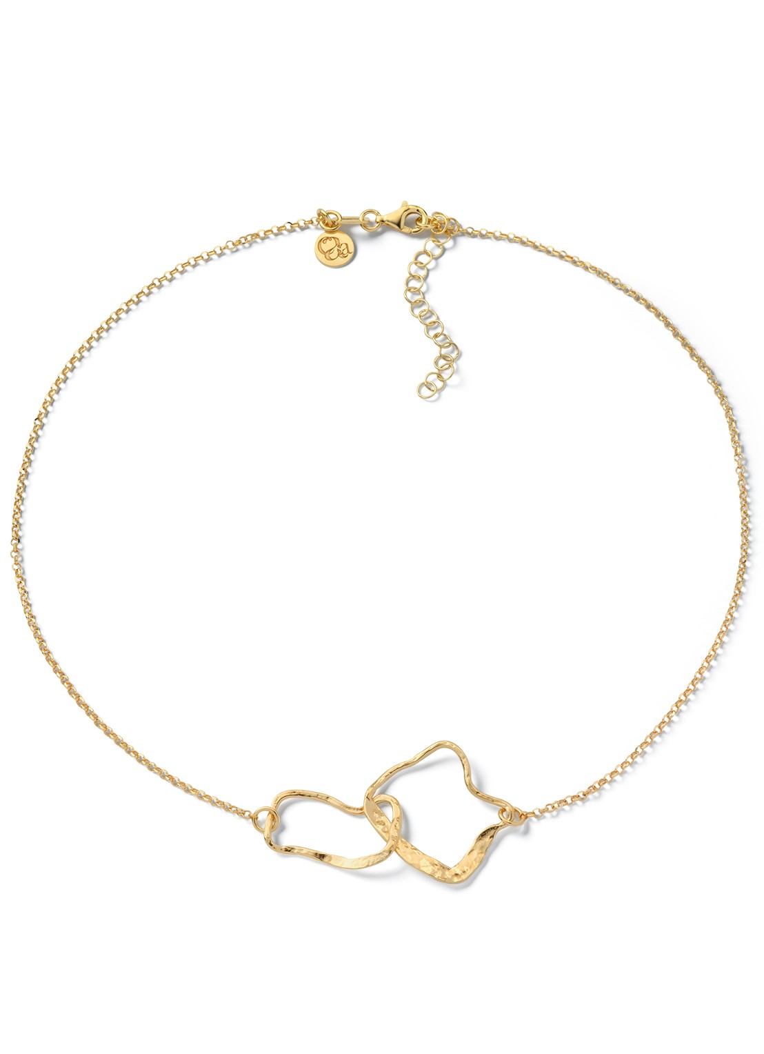 Casa Jewelry Bob Ross S ketting verguld - voorkant goud