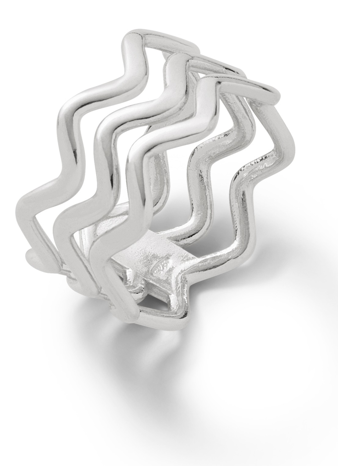 Casa Jewelry Bondi XL ring van zilver - voorkant zilver