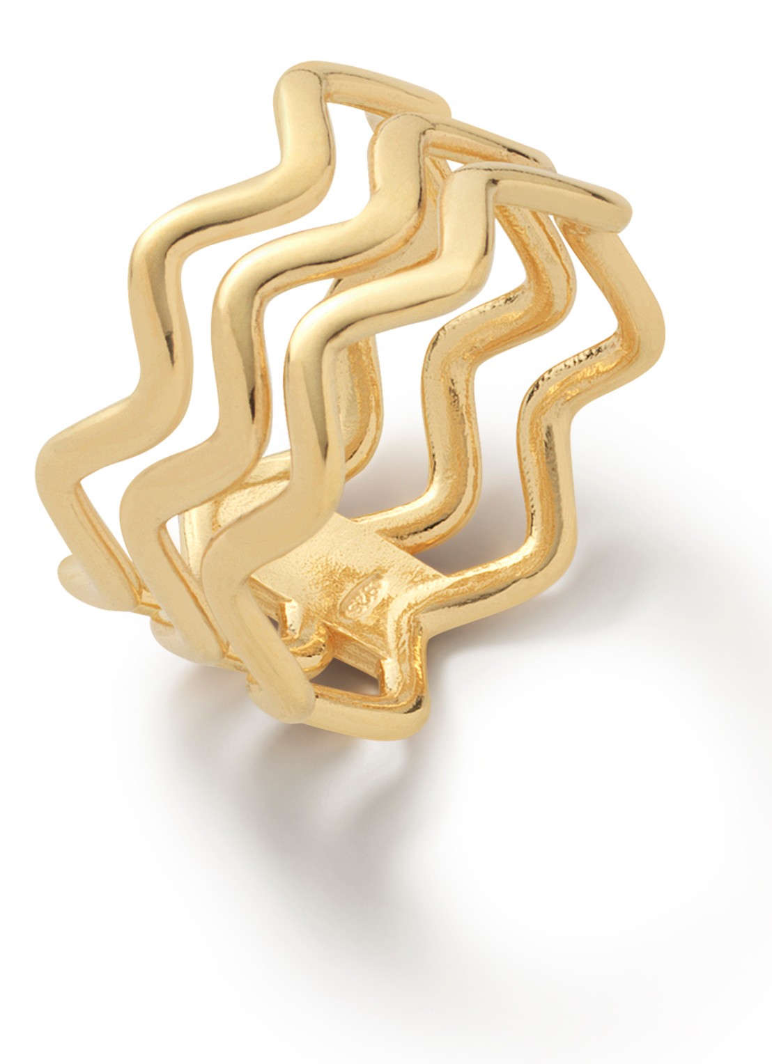 Casa Jewelry Bondi XL ring verguld  - voorkant goud