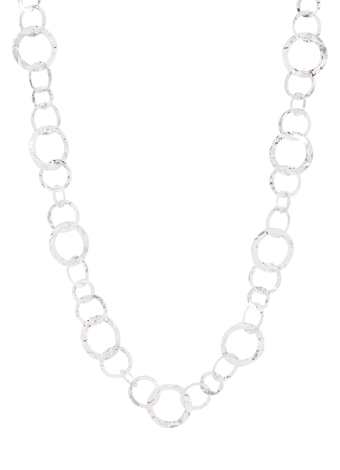 Casa Jewelry Bouncy ketting van zilver - voorkant zilver