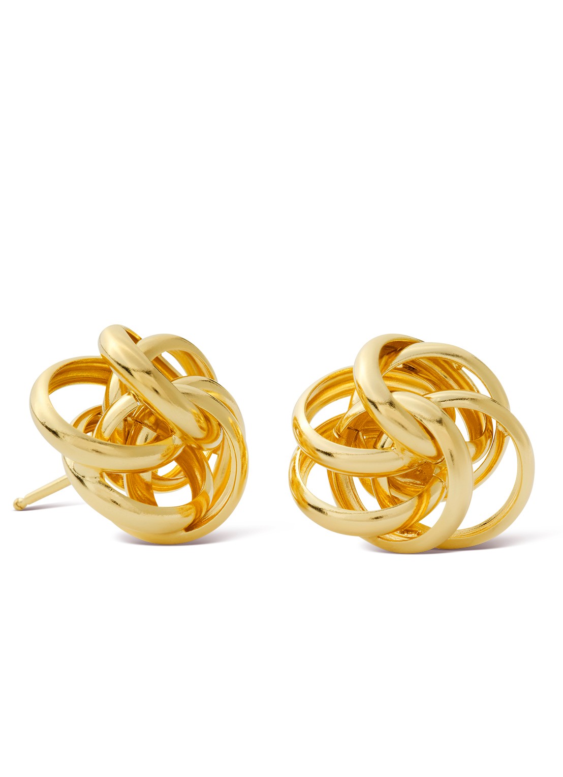 Casa Jewelry Bouton oorknopjes verguld  - voorkant goud
