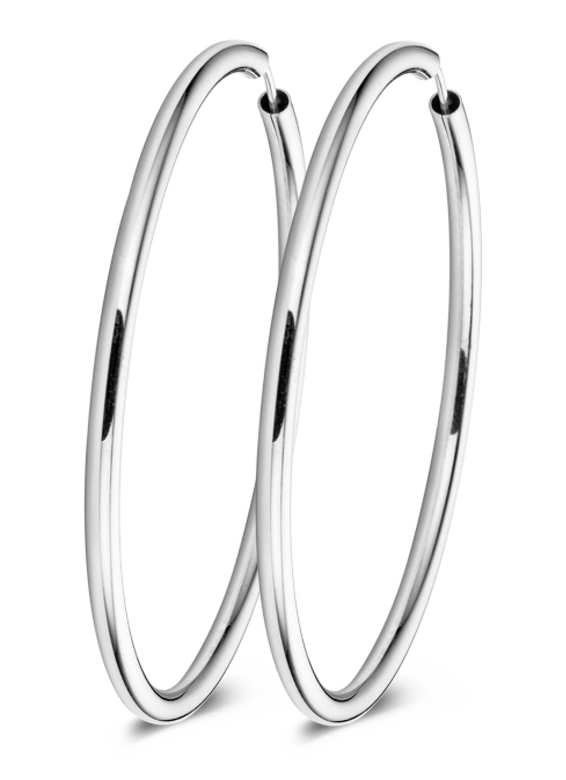Casa Jewelry Buis XS oorringen van zilver - voorkant zilver
