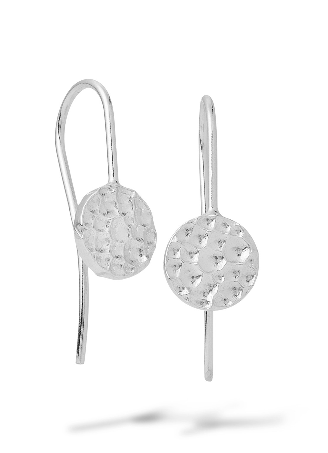 Casa Jewelry Bump S oorhangers van zilver - voorkant zilver