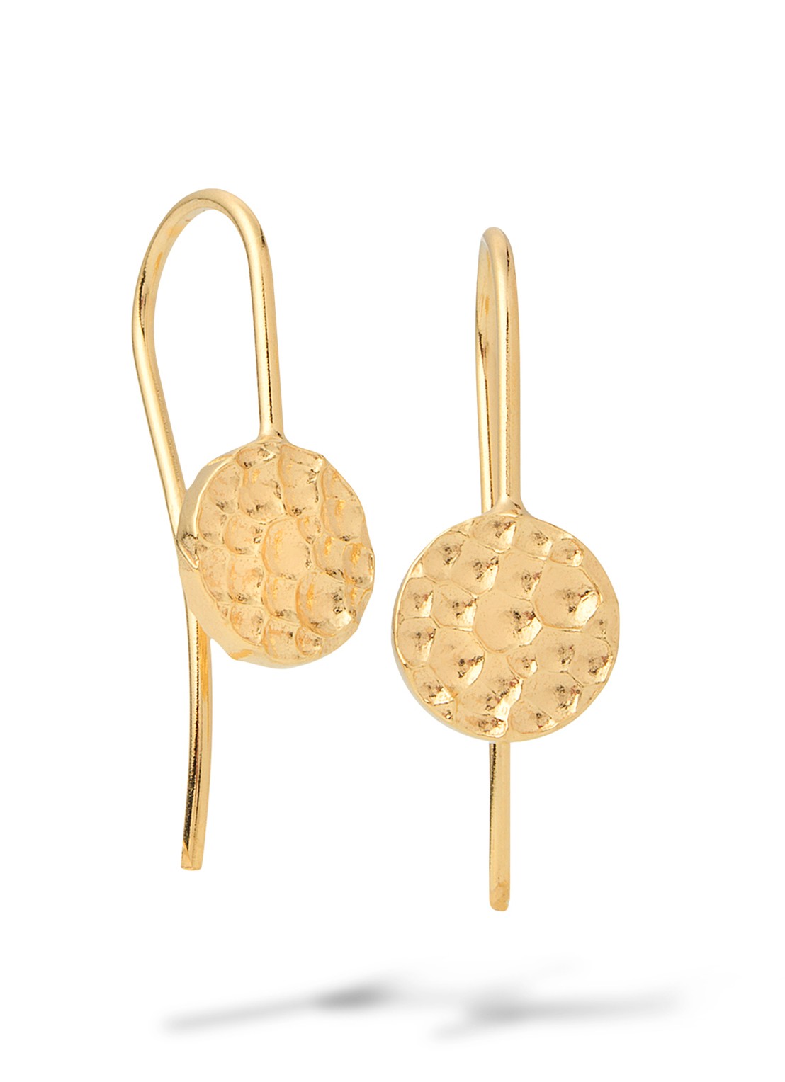 Casa Jewelry Bump S oorhangers verguld - voorkant goud