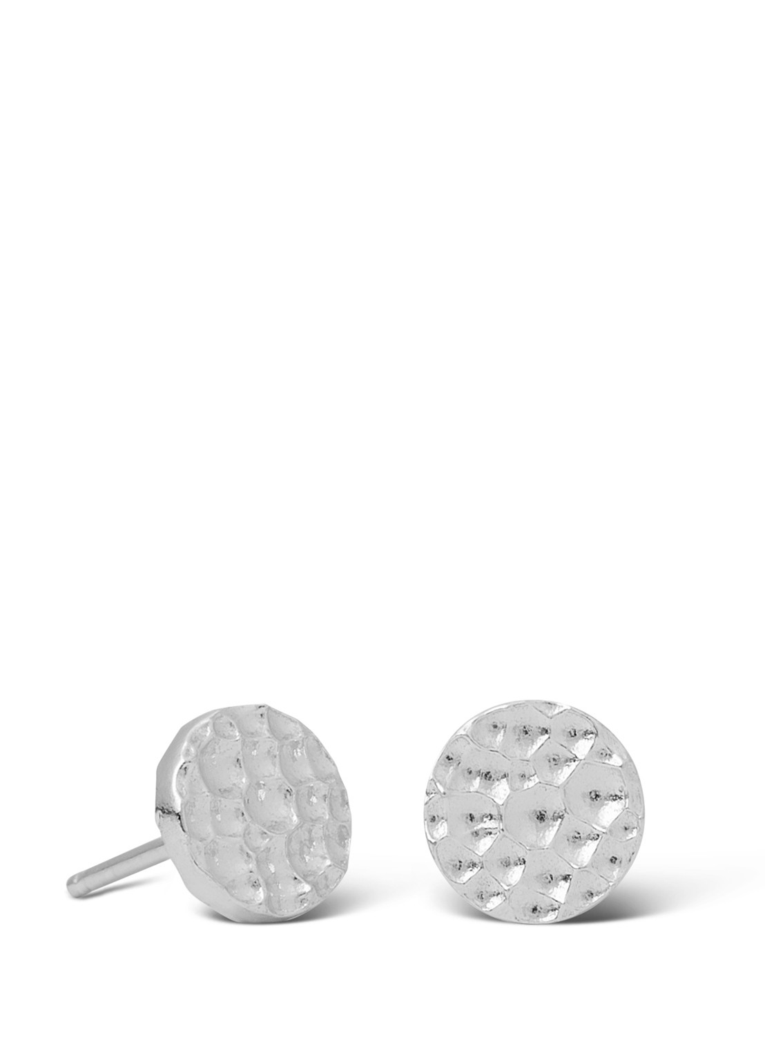Casa Jewelry Bump S oorknopjes van zilver - voorkant zilver