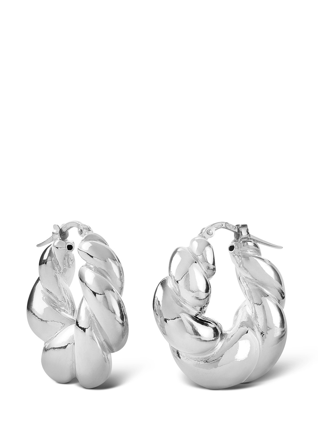 Casa Jewelry Cherry oorringen van zilver - voorkant zilver