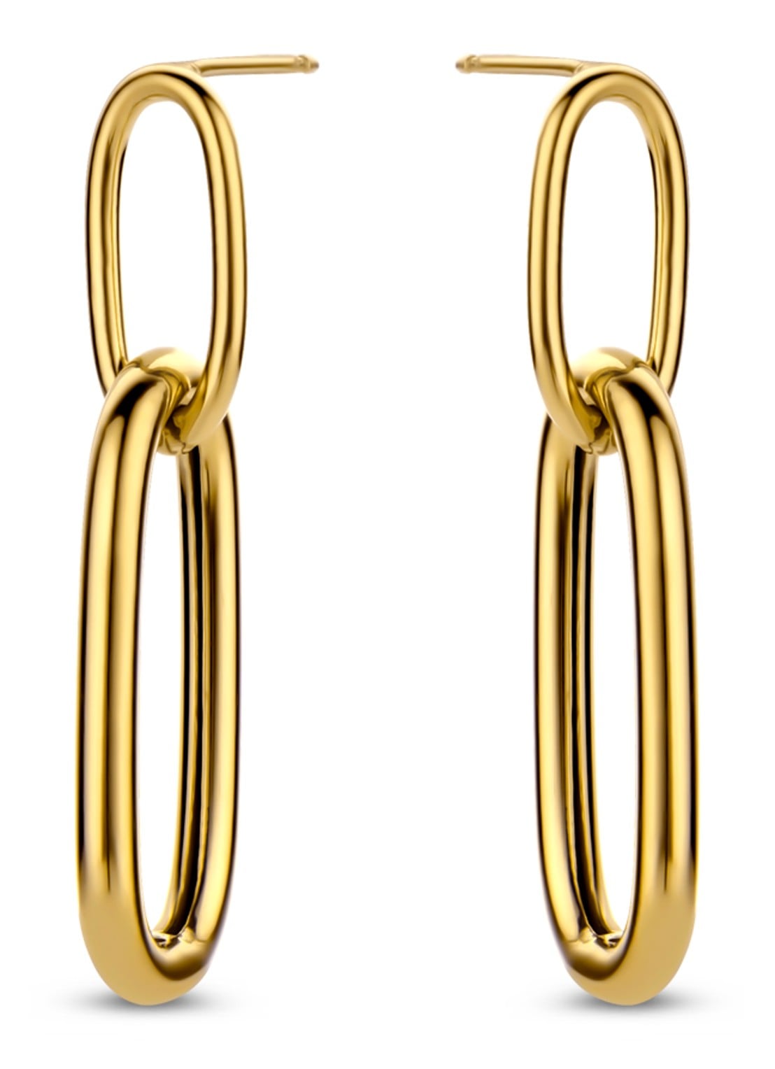 Casa Jewelry Claire oorhangers verguld - voorkant goud