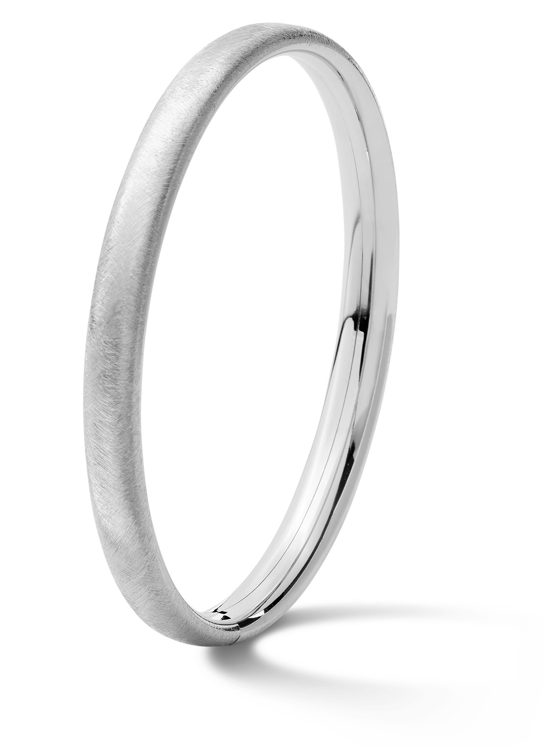 Casa Jewelry Class M Satin bangle van zilver  - voorkant zilver