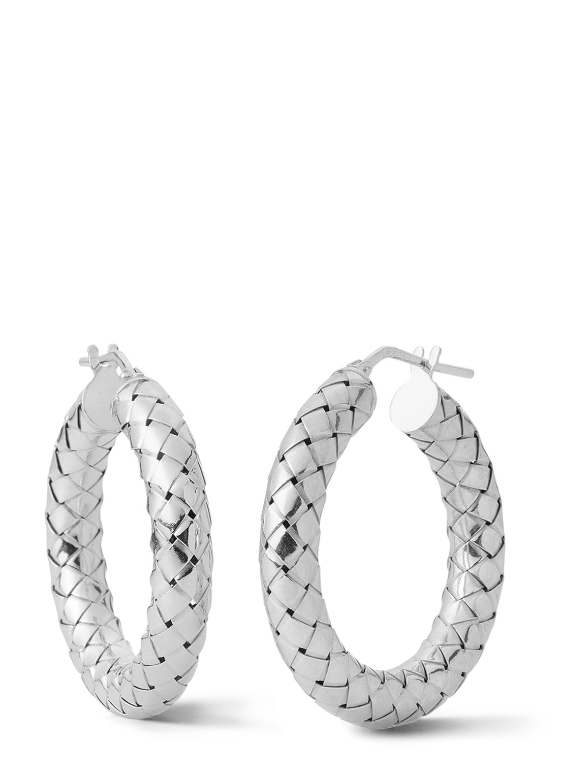 Casa Jewelry Cobra L oorringen van zilver - voorkant zilver