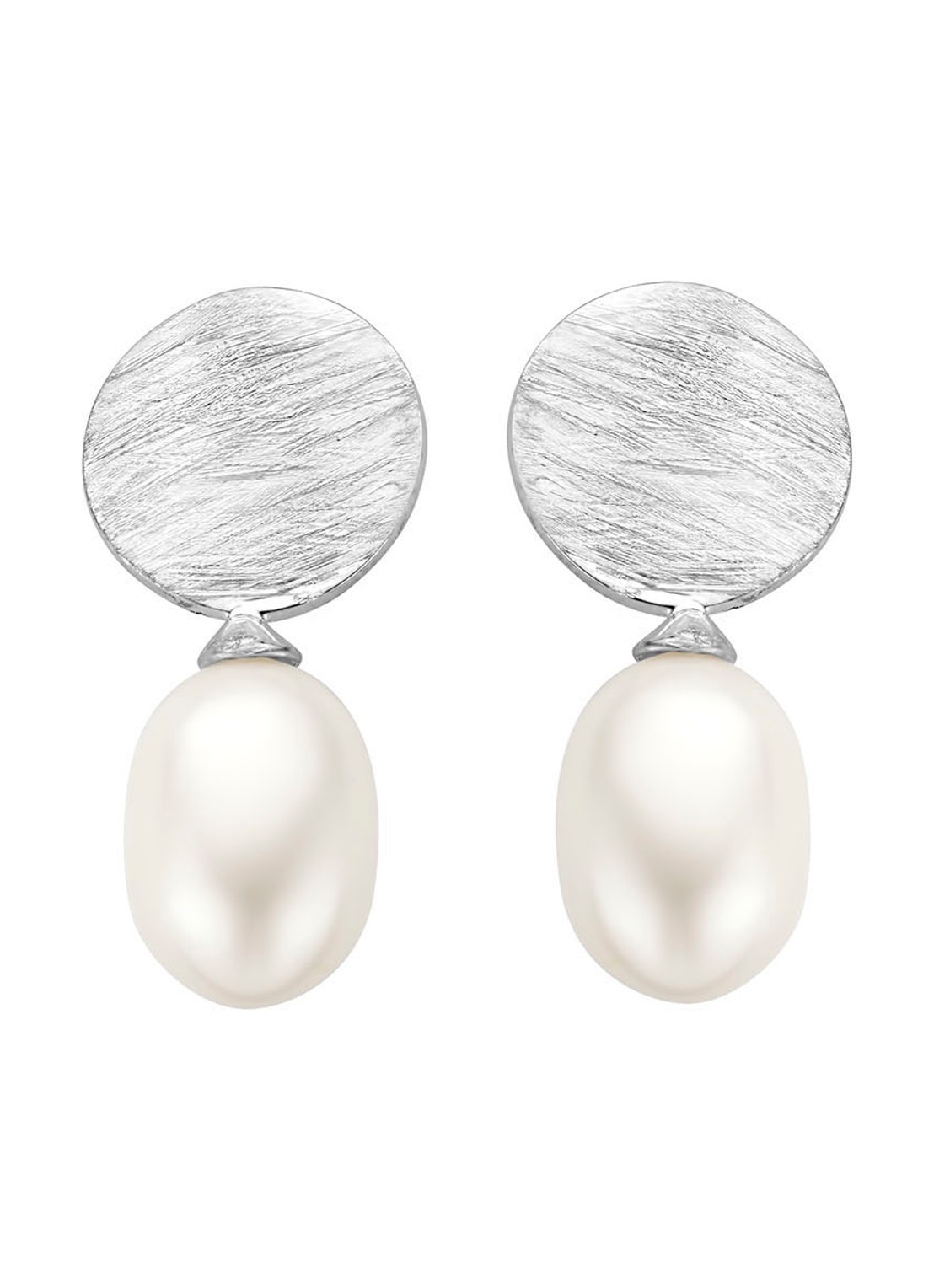 Casa Jewelry Diana oorstekers van zilver - voorkant zilver