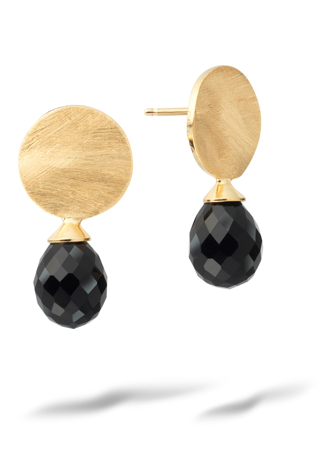 Casa Jewelry Diana oorstekers verguld  - voorkant goud