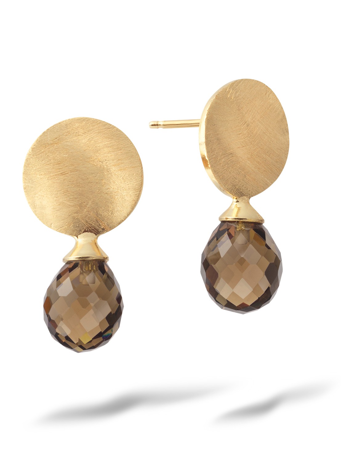 Casa Jewelry Diana oorstekers verguld - voorkant goud