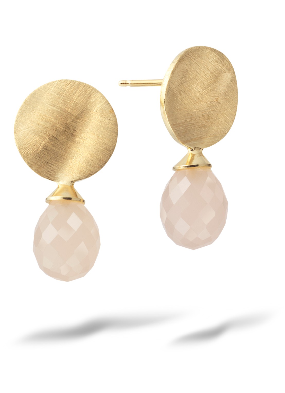 Casa Jewelry Diana oorstekers verguld - voorkant goud