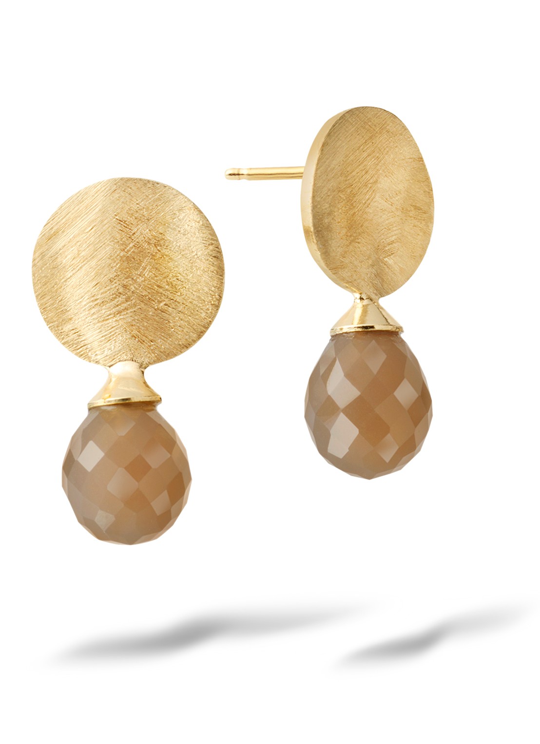 Casa Jewelry Diana oorstekers verguld  - voorkant goud