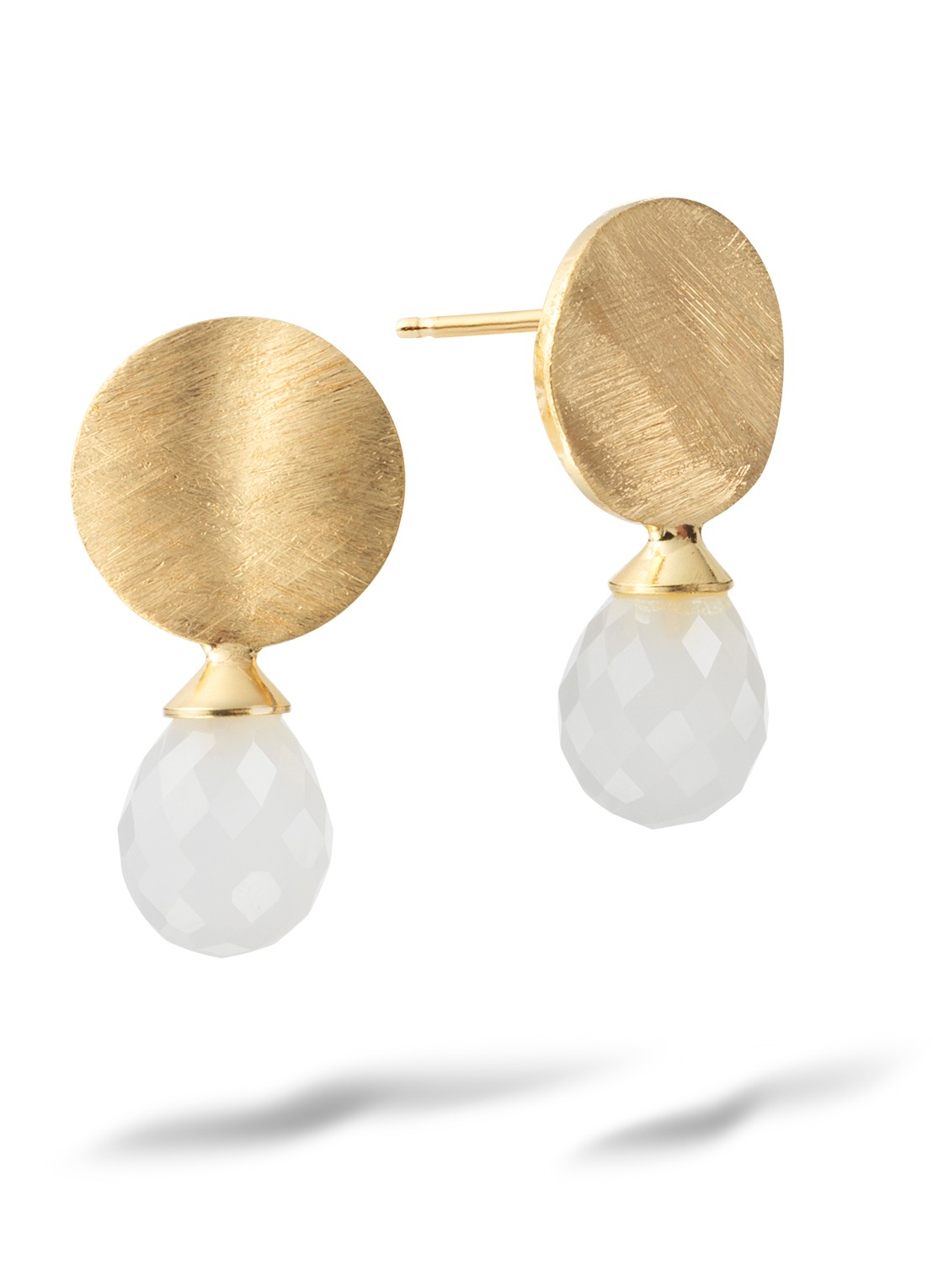 Casa Jewelry Diana oorstekers verguld - voorkant goud