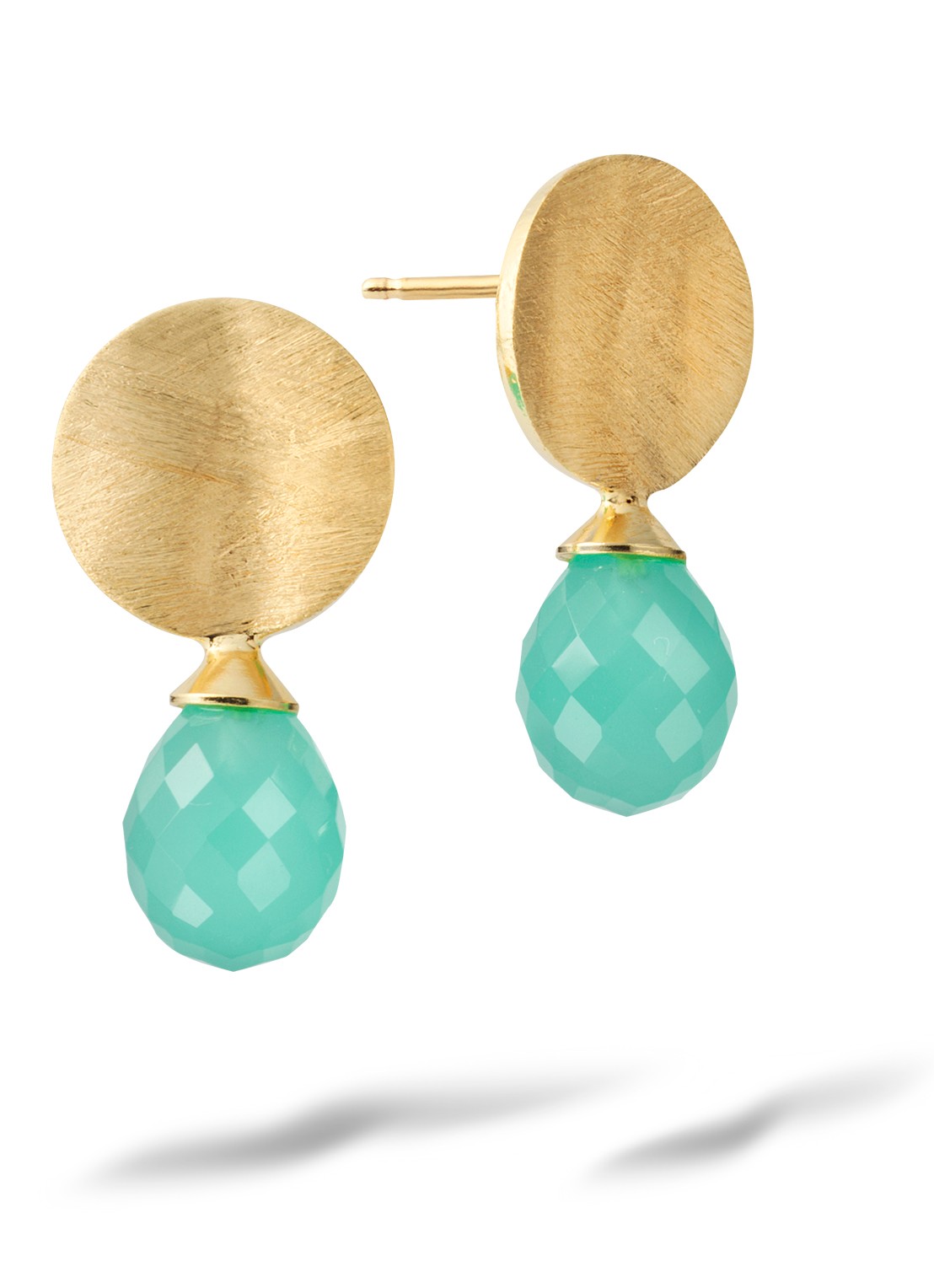 Casa Jewelry Diana oorstekers verguld - voorkant goud