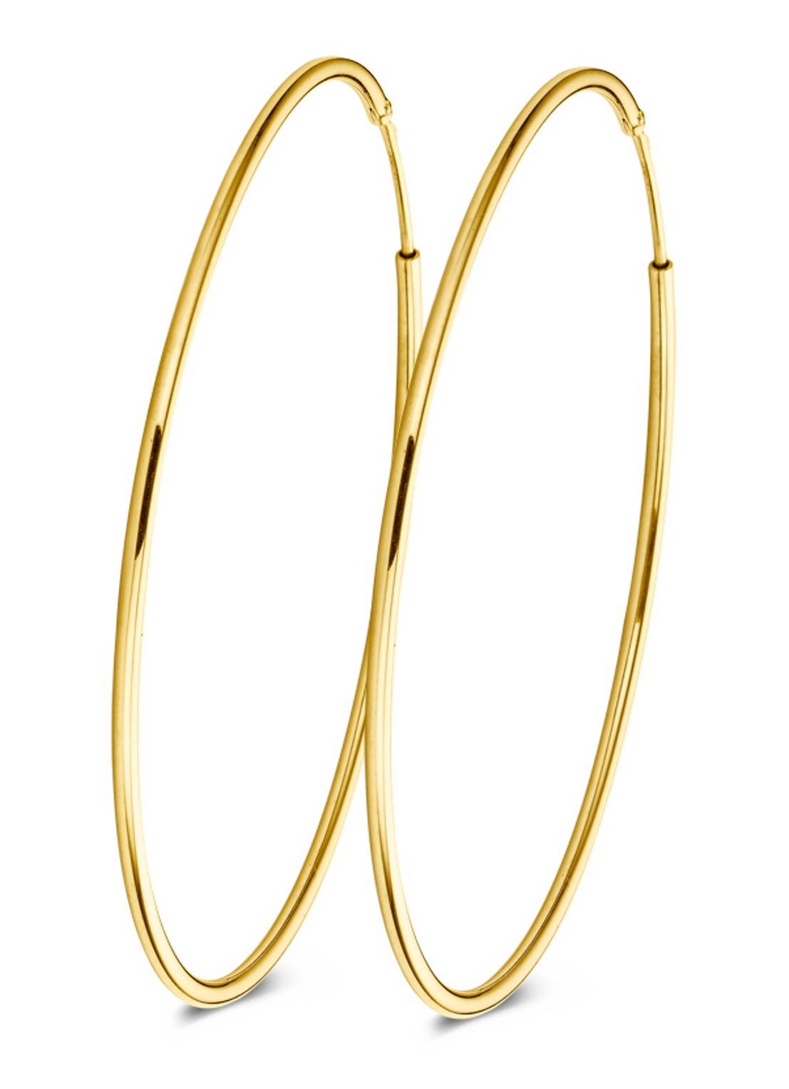 Casa Jewelry DMC M oorringen verguld - voorkant zilver