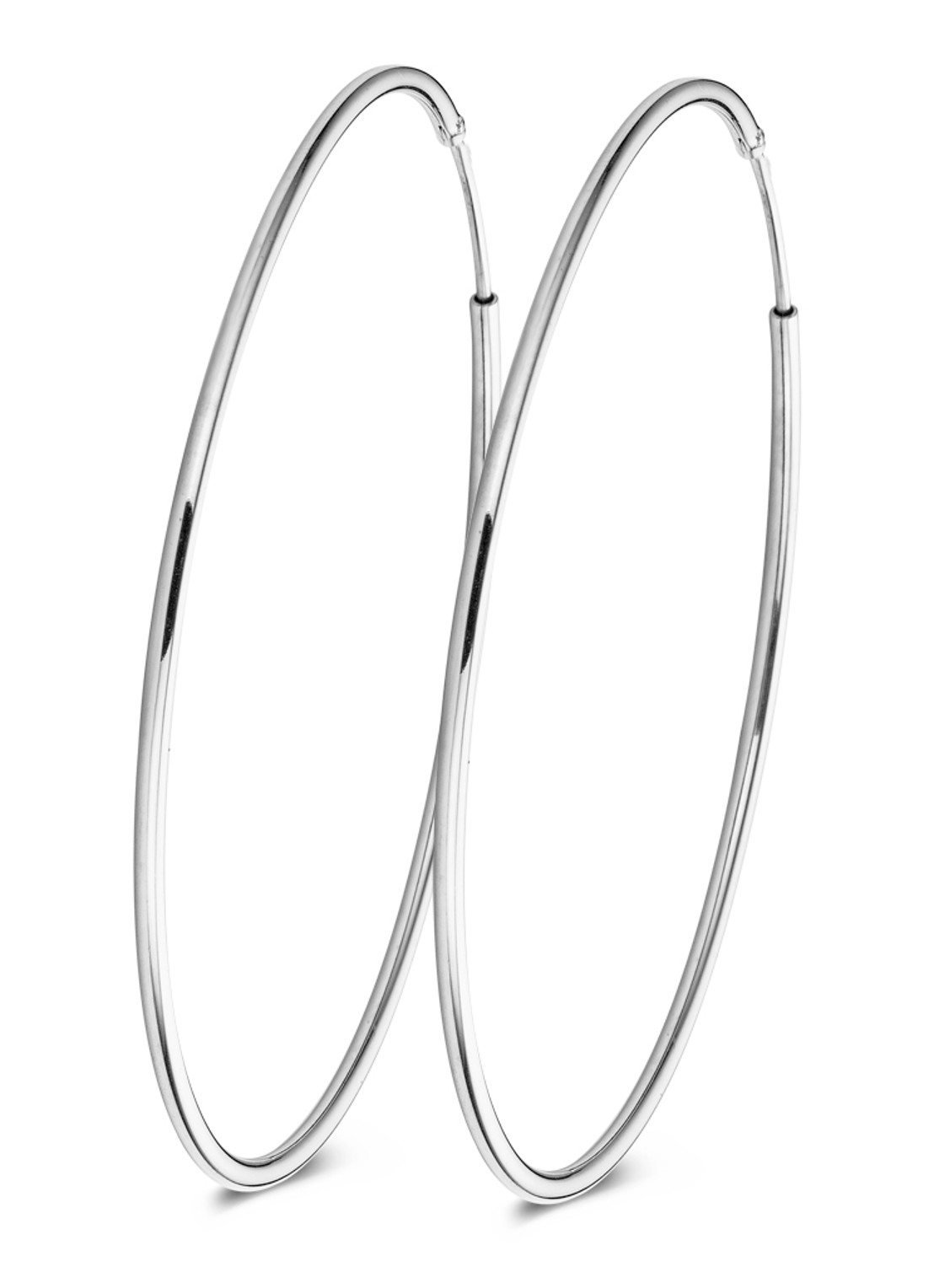 Casa Jewelry DMC XL oorringen van zilver - voorkant zilver